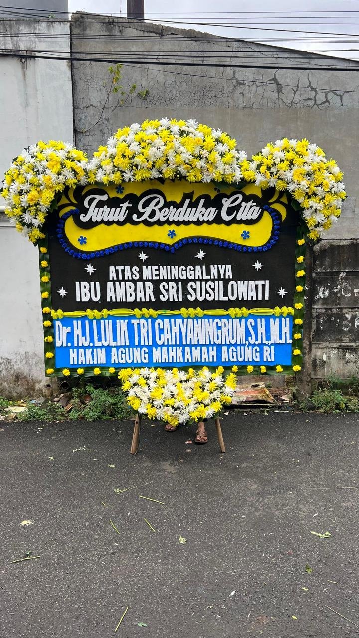 Papan bunga duka cita Andry Tanudjaja COO PT IDSurvey