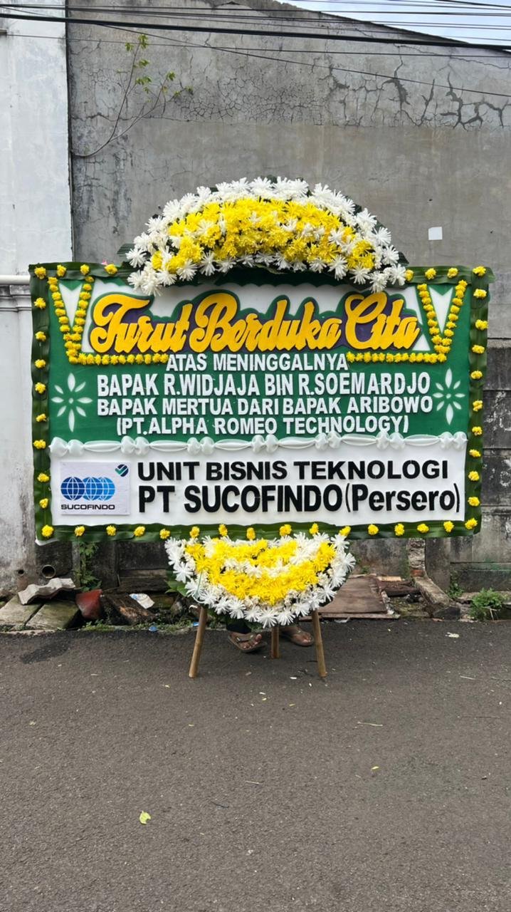 Papan bunga duka cita PT Sucofindo EPISI ukuran besar